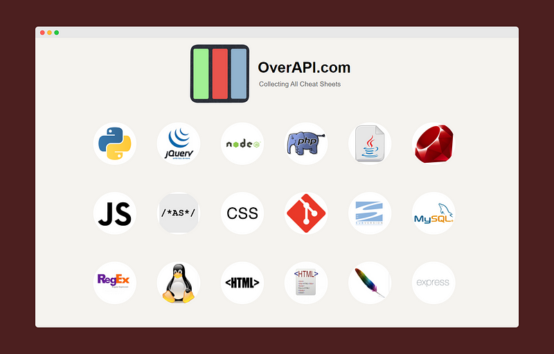 OverAPI Cheat Sheets