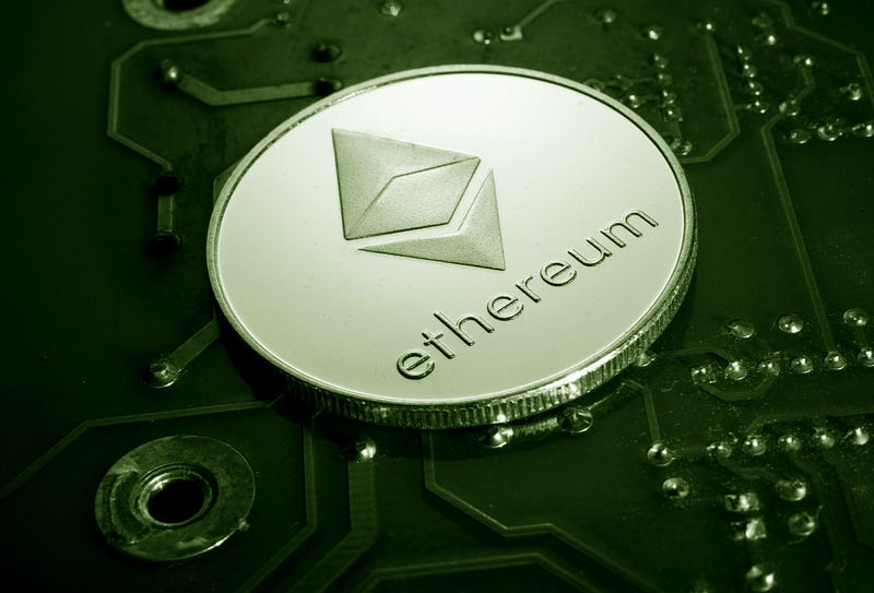 Ethereum blockchain concept image