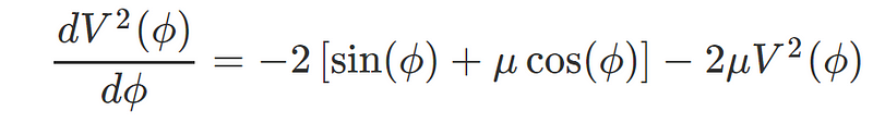 First Derivative of the Integral Equation