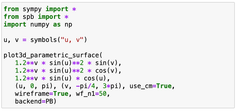 3D plot example of a nautilus