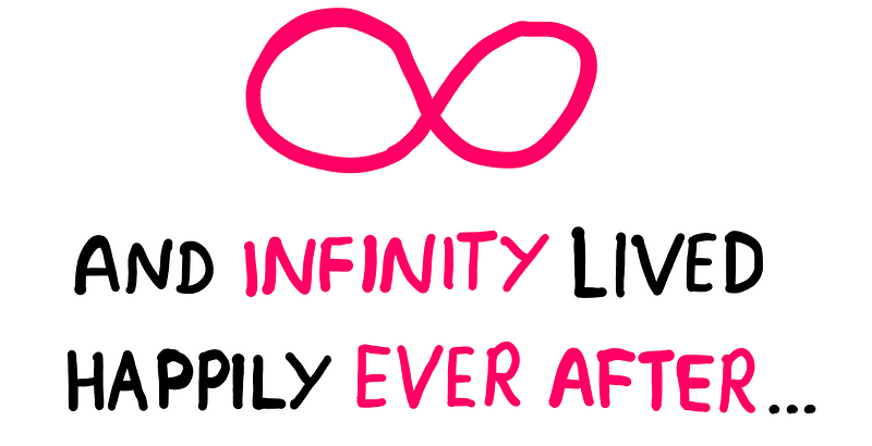 Illustrative art depicting the concept of infinity