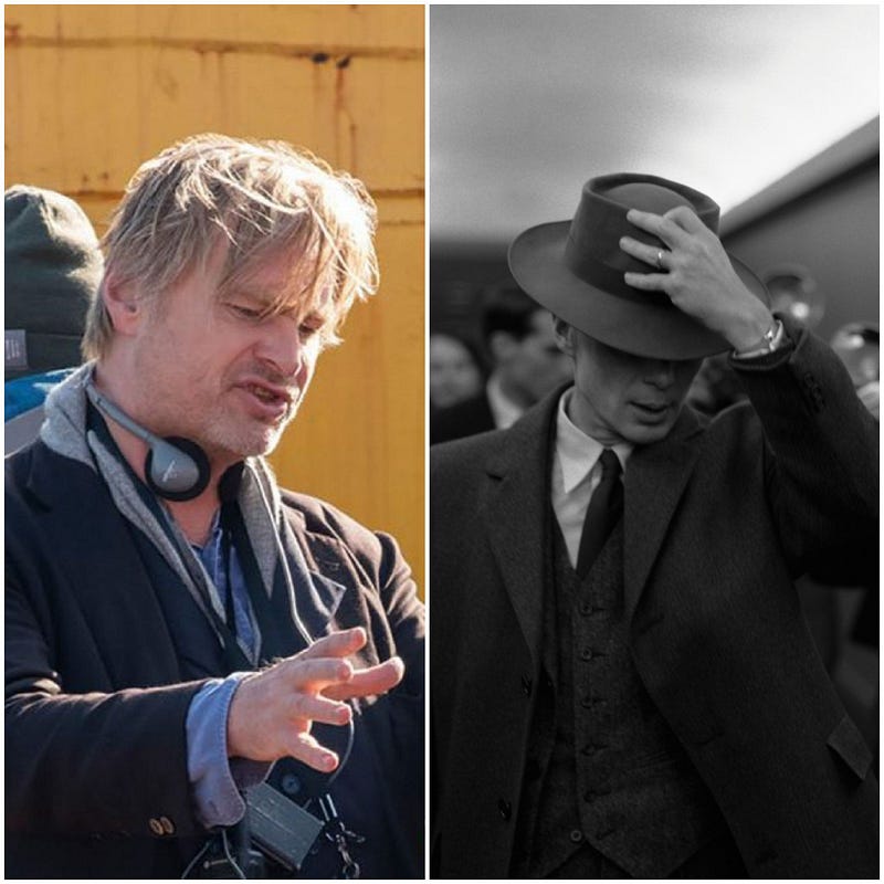 Christopher Nolan and Cillian Murphy as Oppenheimer