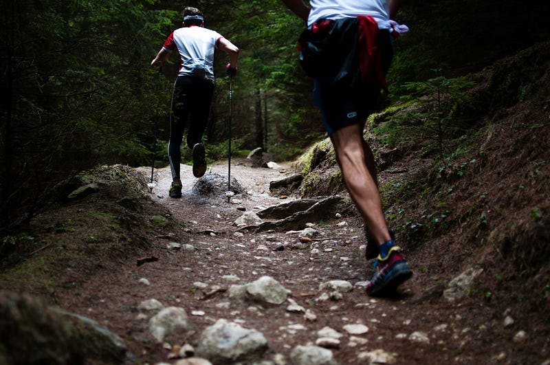 Humans running for endurance