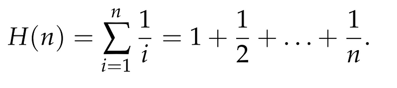 Visual representation of harmonic numbers