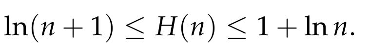 Bound illustration for harmonic numbers