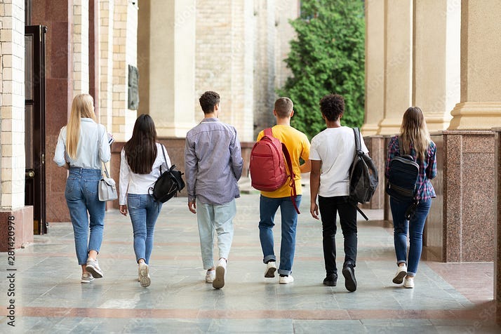 Students celebrating their university journey