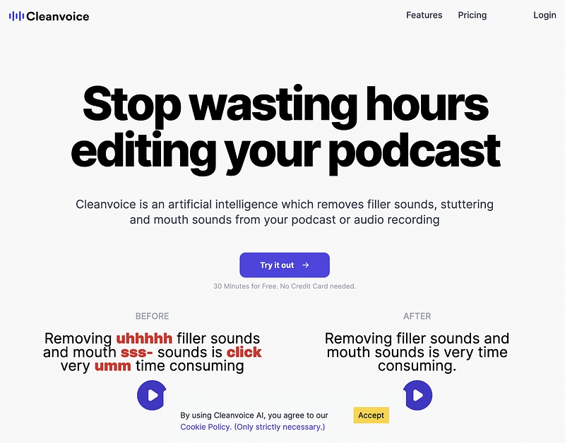 Podcast editing example