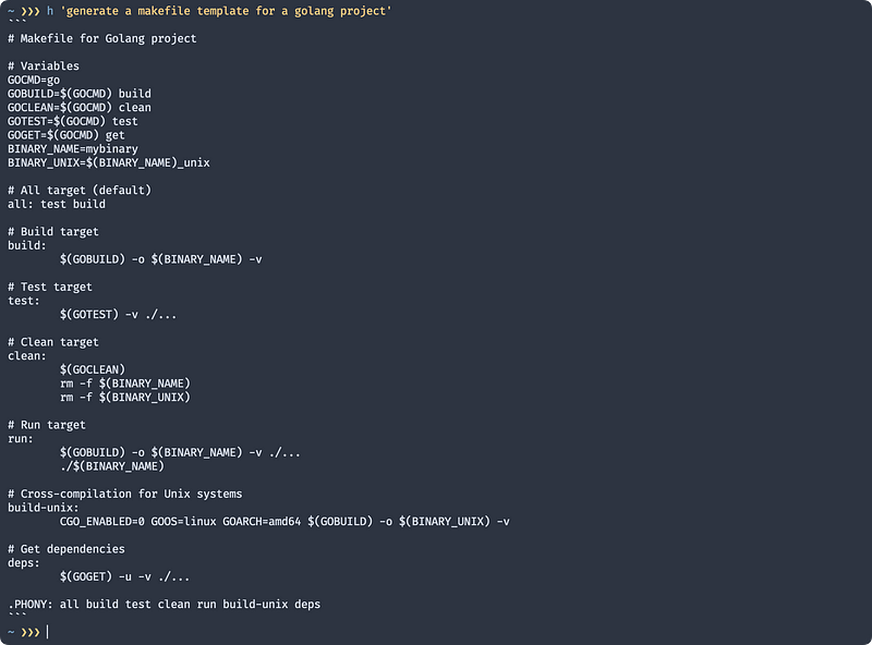 Another Function Output Example