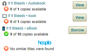 Hold Option for Unavailable Books