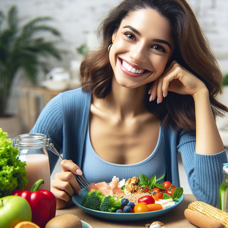 Image illustrating the connection between food and mental health.