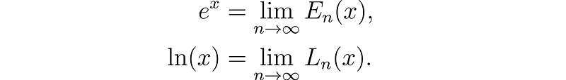 Image representation of the natural logarithm