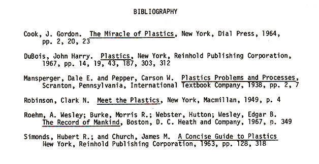 Comprehensive Bakelite bibliography for further reading.