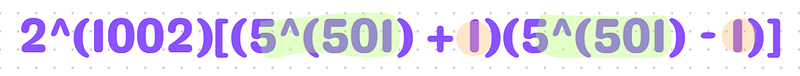 Difference of squares formula application