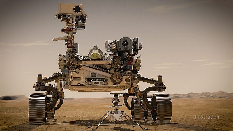 Perseverance rover on Mars