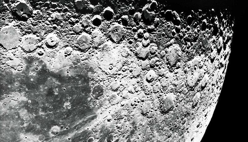 Cratered landscape of the Moon