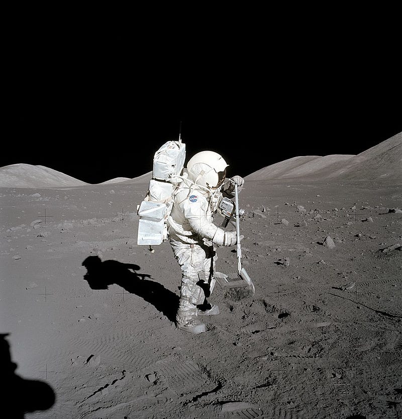 Image depicting the impact of human activities on the Moon