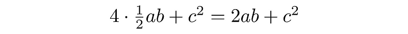 Area calculation of the triangles and square