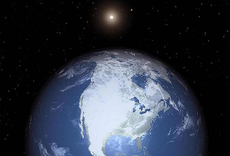 Illustration of a binary star system