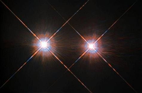 Image of Alpha Centauri A and B captured by Hubble