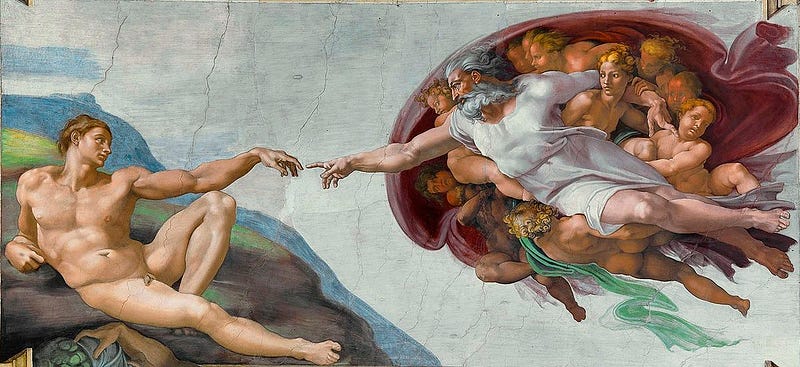 Depiction of Michelangelo's work