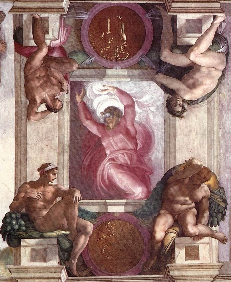 Fresco from the Sistine Chapel by Michelangelo