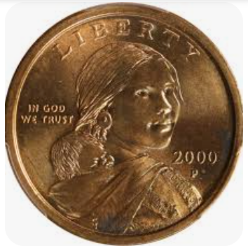 Obverse Side of Sacagawea Dollar Coin