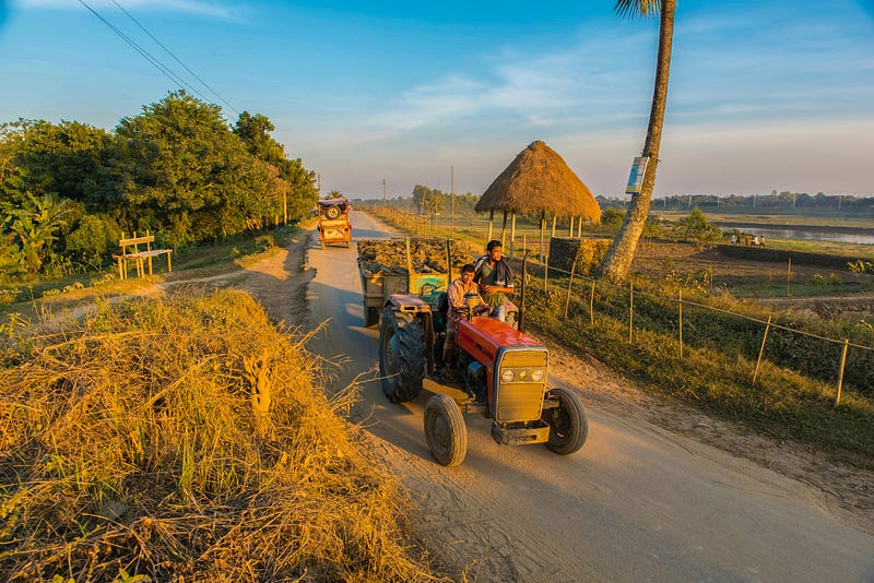 Scenic view of a peaceful village landscape